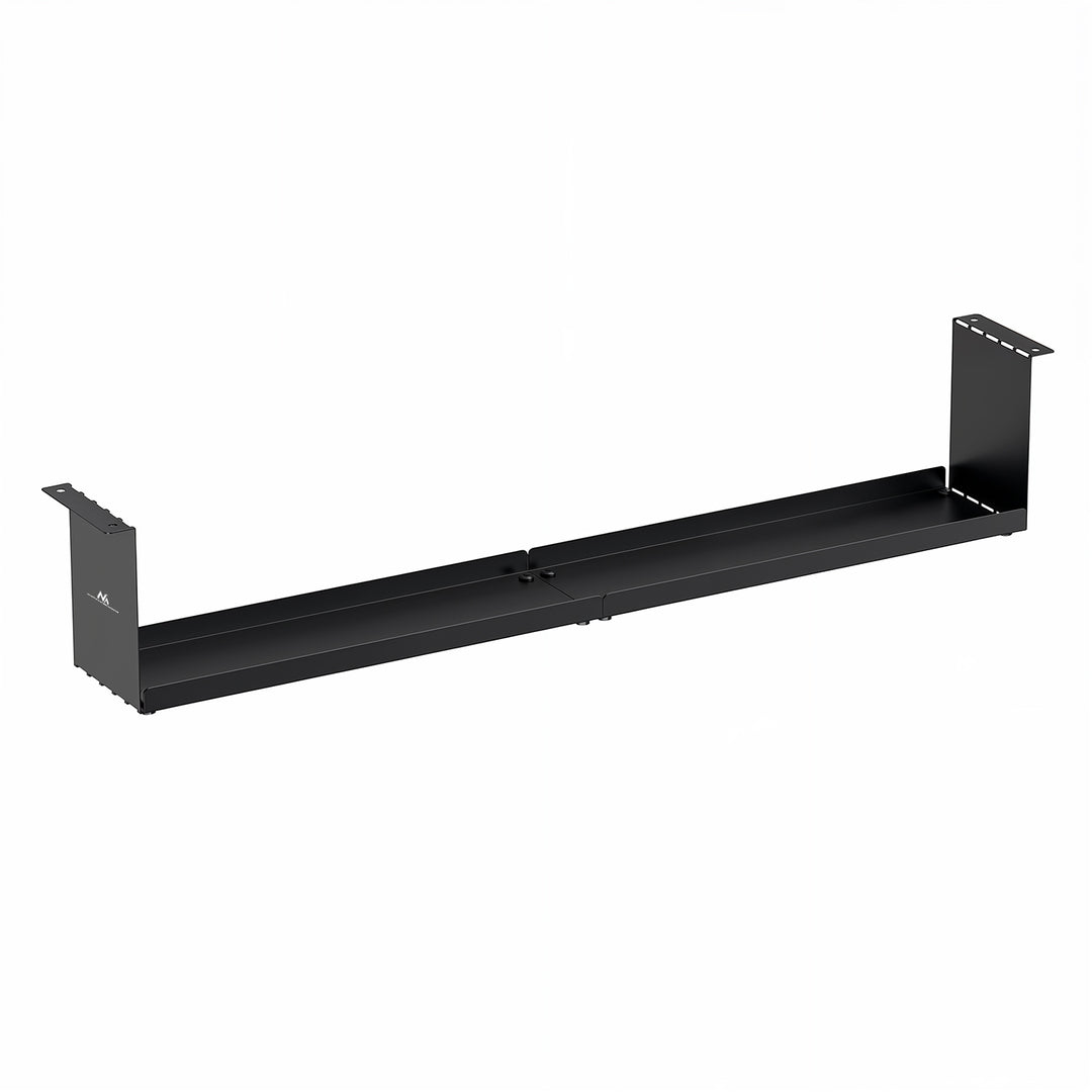 Maclean kompakter Untertisch-Kabelsammler, Tragfähigkeit 5 kg, schwarz, MC-107 B