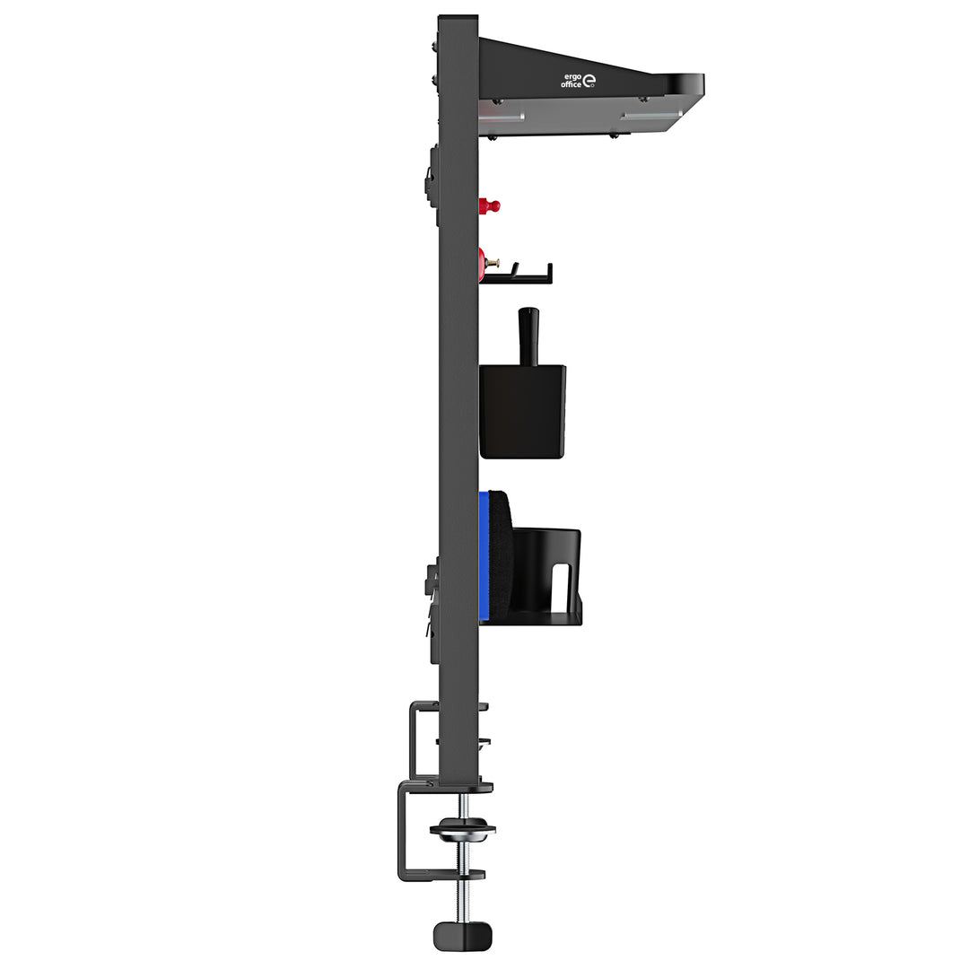 Schreibtischteiler / Organizer Ergo Office, max. Belastung 10kg, weiß und Korkplatte, Breite 1250mm, schwarz,ER-300 B