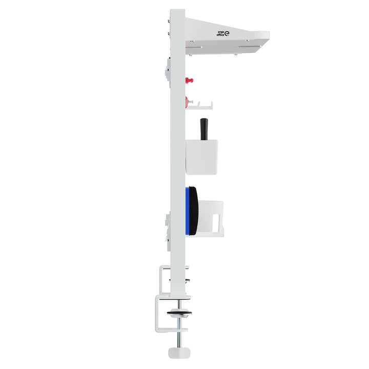 Schreibtischteiler / Organizer Ergo Office, max. Belastung 10kg, weiß und Korkplatte, Breite 1250mm, weiß, ER-300 W