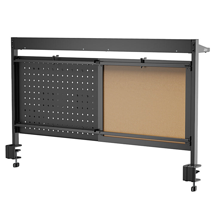 Schreibtischteiler / Organizer Ergo Office, max. Belastung 10kg, weiße Tafel, Breite 1116mm, schwarz, ER-301 B