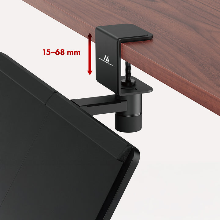 Maclean Untertisch Tastaturhalterung, max. 5kg belastbar, horizontal und vertikal verstellbar, schwarz, MC-108 B