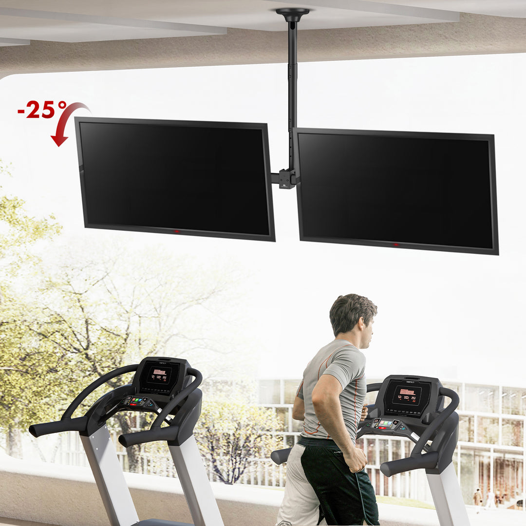 Maclean Deckenhalterung für zwei TV-Geräte, max. Belastung 2x40kg, 34-60", max VESA 600x400, MC-111 B