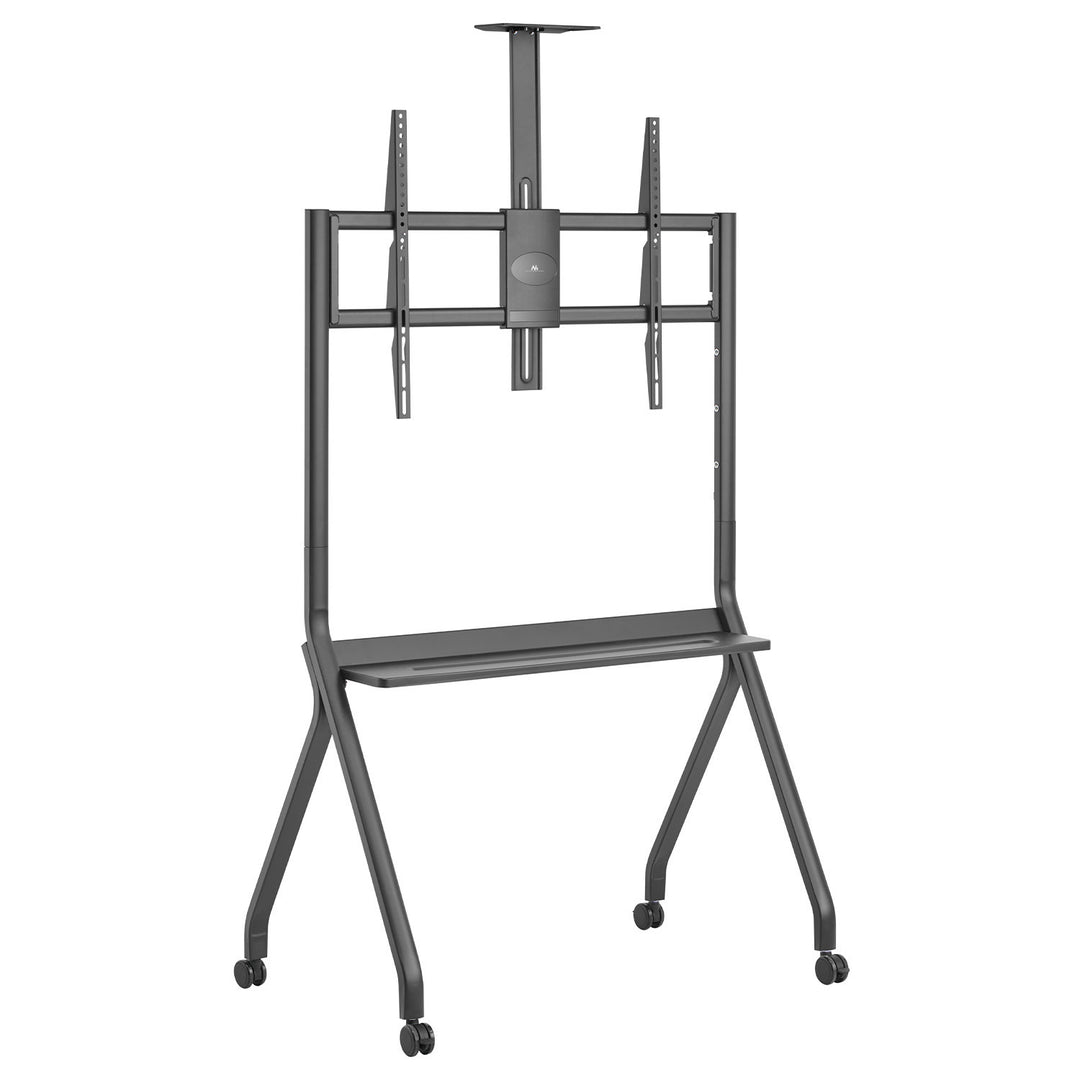 Maclean TV-Ständer/Wagen, Kameraablage, auf Rädern, 55-100", max. Belastung 120kg/10kg Ablage, max. VESA 900x600, schwarz, MC-114 B