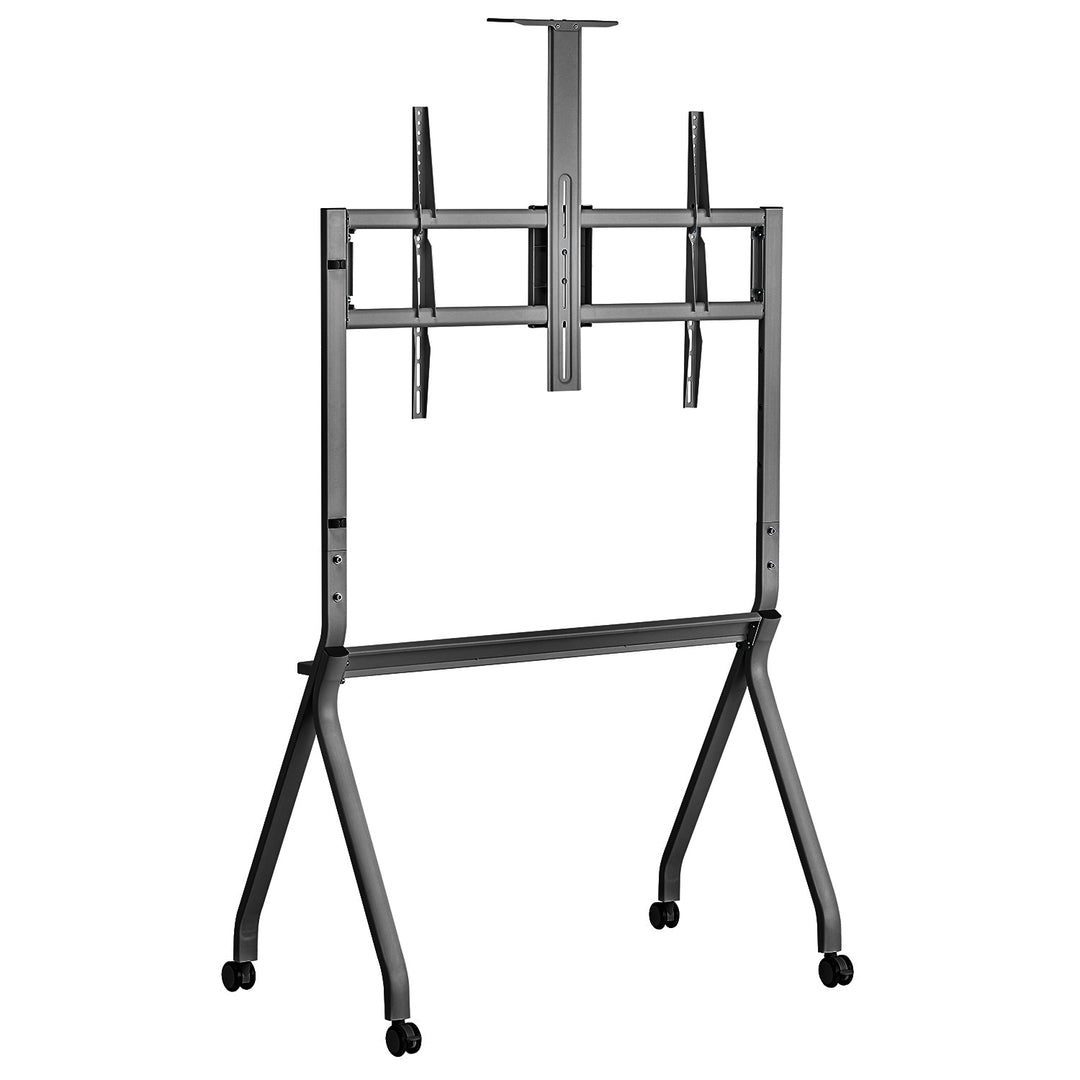 Maclean TV-Ständer/Wagen, Kameraablage, auf Rädern, 55-100", max. Belastung 120kg/10kg Ablage, max. VESA 900x600, schwarz, MC-114 B