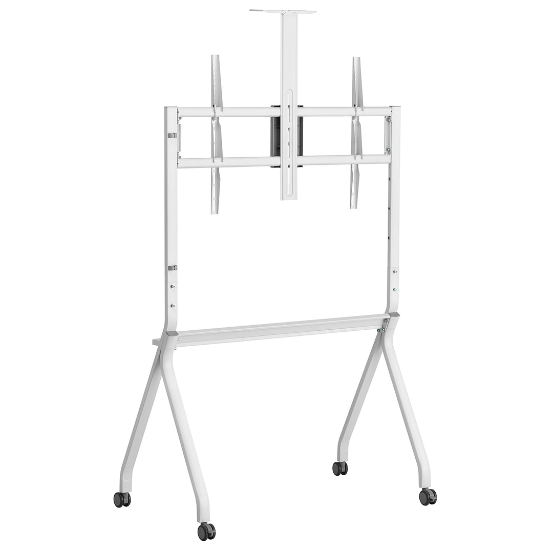 Maclean TV-Ständer/Wagen, Kameraablage, auf Rädern, 55-100", max. Belastung 120kg/10kg Ablage, max. VESA 900x600, weiß, MC-114 W