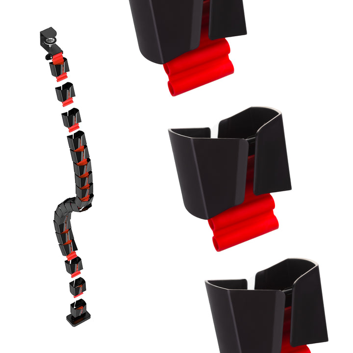 Nano RS Kabelkanal Organizer 1345mm, schwarz und rot, RS125