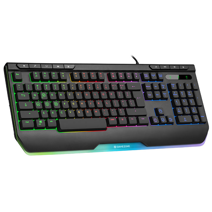 Tracer QWERTY Gaming-Tastatur,RGB-Hintergrundbeleuchtung, USB, GAMEZONE RAY X USB