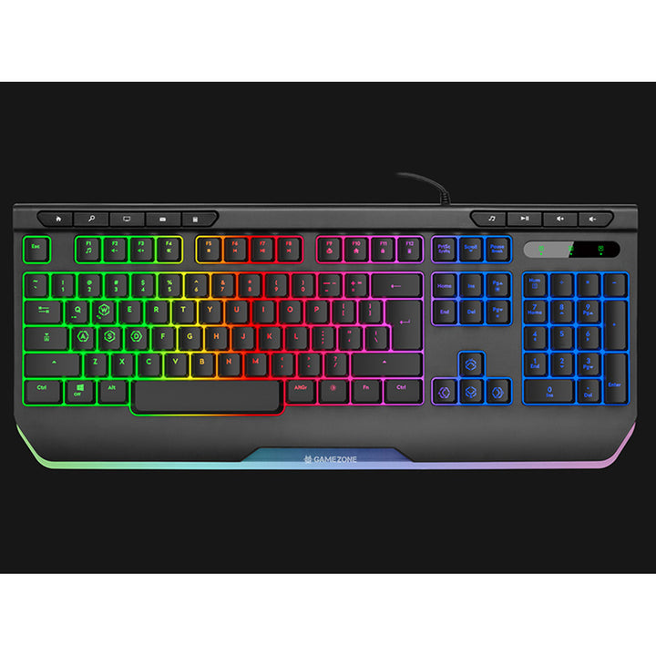 Tracer QWERTY Gaming-Tastatur,RGB-Hintergrundbeleuchtung, USB, GAMEZONE RAY X USB