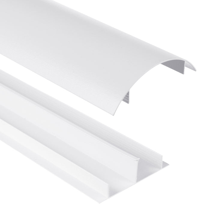 Aluminium-Kabelabdeckleiste, 62x20x750mm weiß MC-814 W Maclean