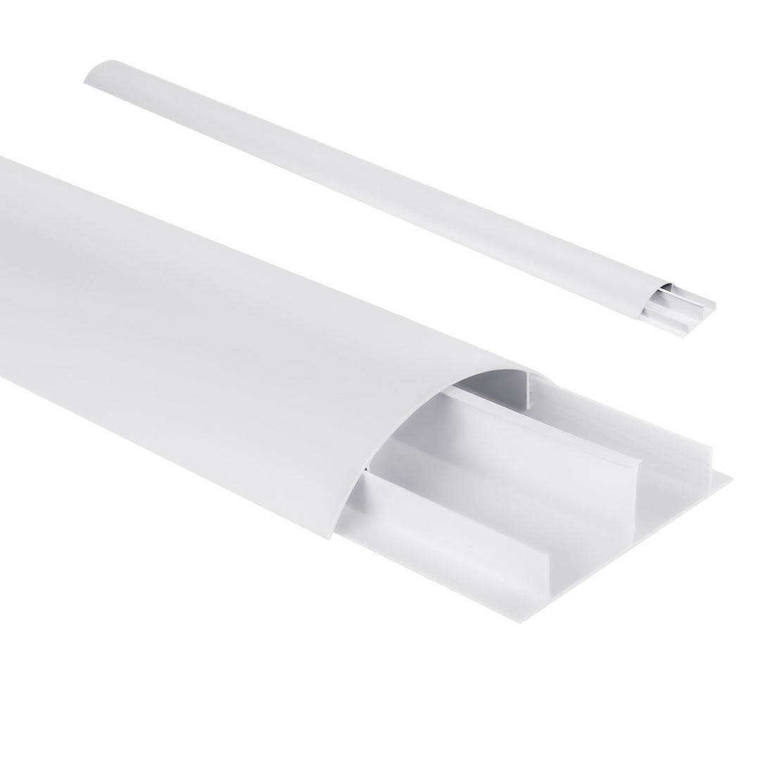 Aluminium-Kabelabdeckleiste, 62x20x750mm weiß MC-814 W Maclean