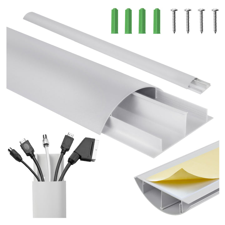 Aluminium-Kabelabdeckleiste, 62x20x750mm silber MC-814 S Maclean