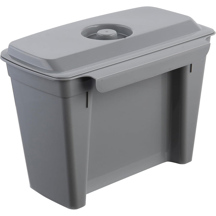 Keeeper Mülleimer, Hängeabfalleimer, mit Deckel, 4L, grau, Mailand