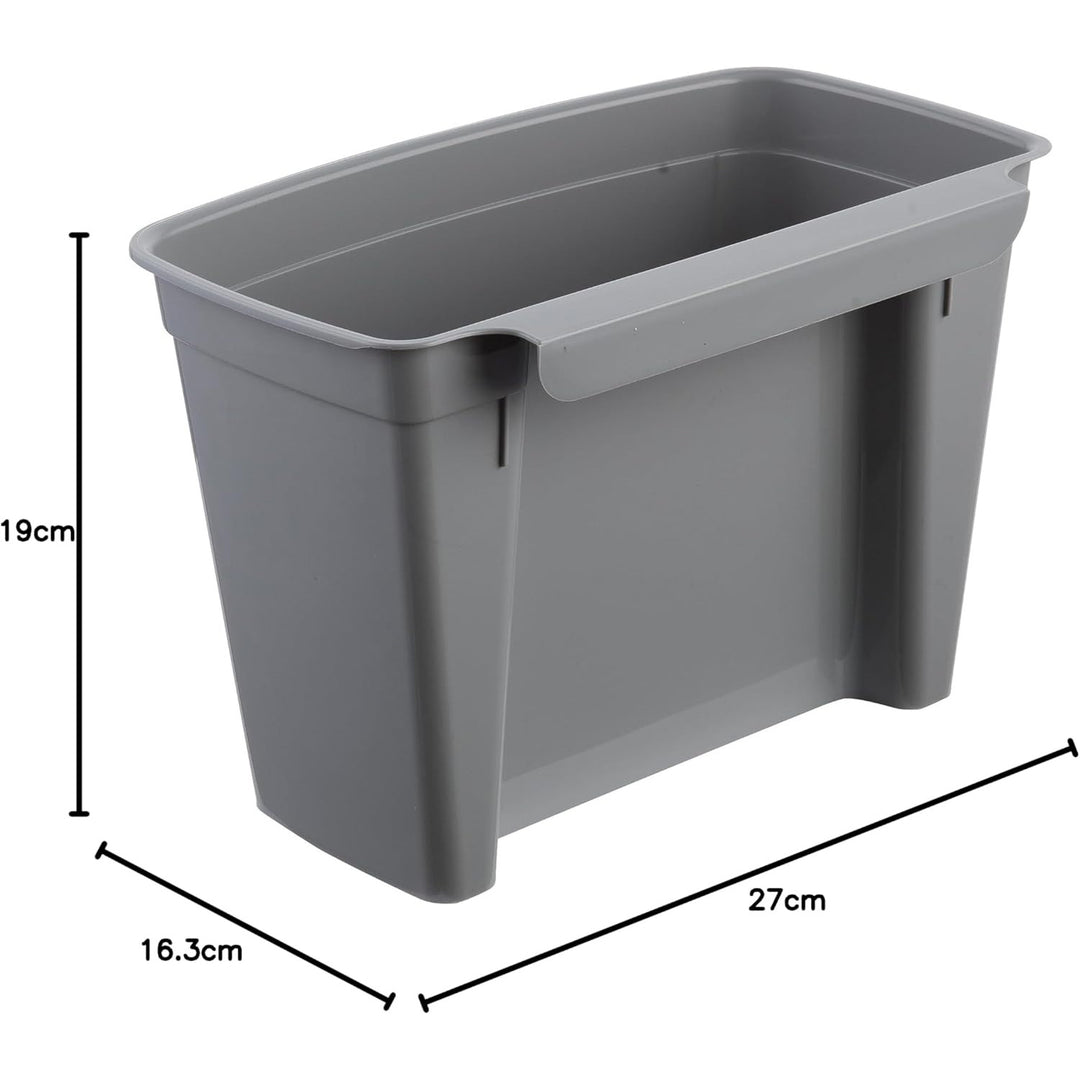 Keeeper Mülleimer, Hängeabfalleimer, mit Deckel, 4L, grau, Mailand
