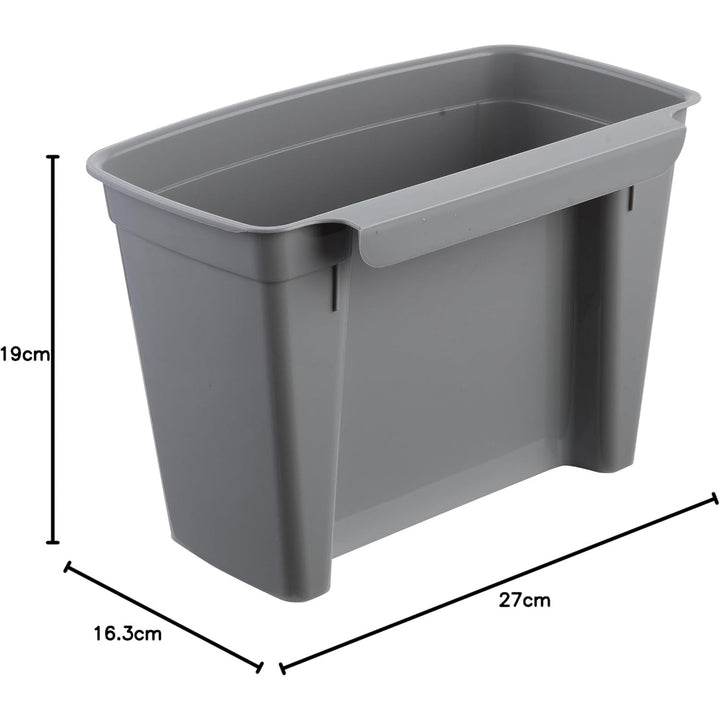 Keeeper Mülleimer, Hängeabfalleimer, mit Deckel, 4L, grau, Mailand