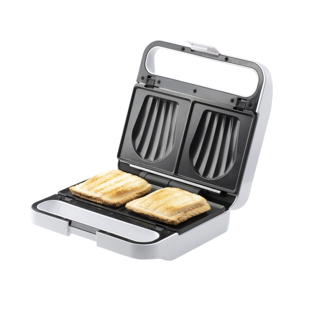 Adler Sandwichtoaster, Kontaktgrill, 1100W, weiß, AD 3070