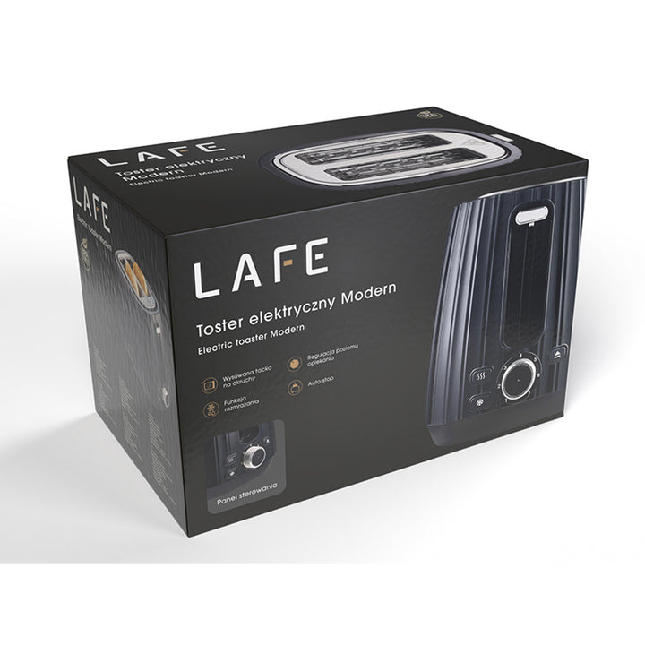 Lafe Toaster, 7-stufige Toaststeuerung, 1080W max, schwarz, Modern