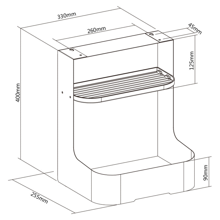 Schreibtisch-Organizer mit Schublade Ergo Office, weiß, max. 10kg, ER-440 + Untertisch-Organizer  ER-442