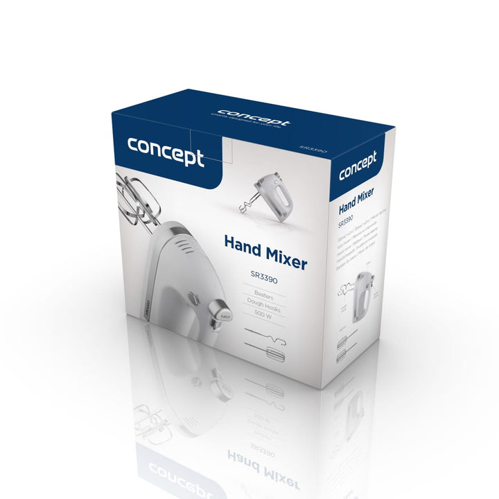 Concept Handmixer, 5 Geschwindigkeiten, Turbofunktion, 500 W, weiß, SR3390