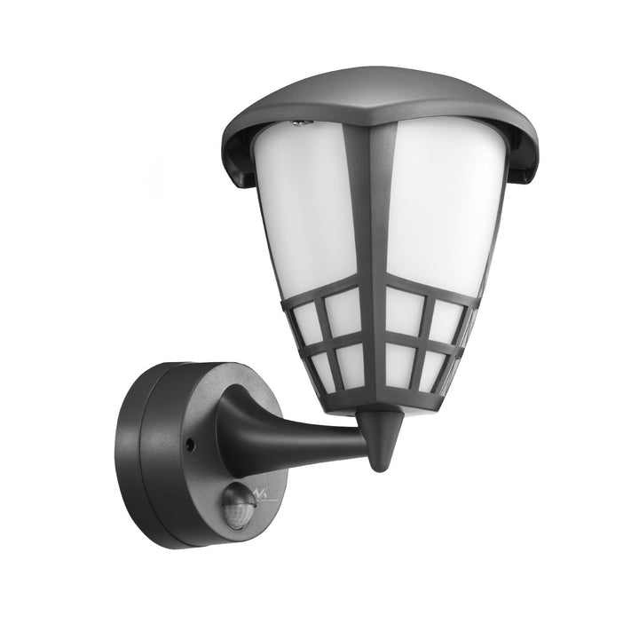 Wandleuchte 1xE27 mit Sensor Maclean, Infrarotsensor, max. Belastung 60W, IP65, Farbe grau, MCE518 GR + LED-Glühbirne E27, 6W 230V Maclean Energy MCE267 WW warmweiß 3000Klm 720lm Retro-Edison dekorativ