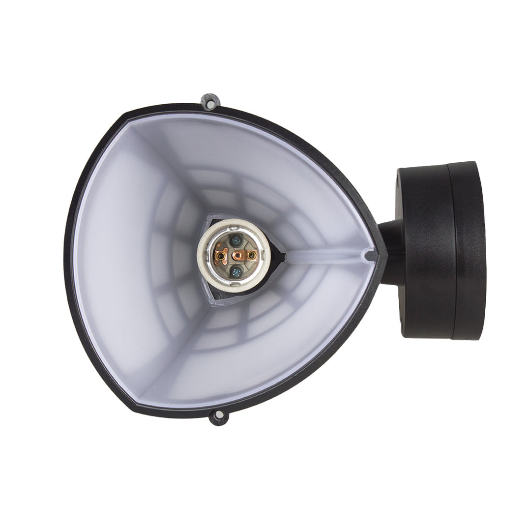 Wandleuchte 1xE27 mit Sensor Maclean, Infrarotsensor, max. Belastung 60W, IP65, schwarz, MCE518 B + LED-Glühbirne E27, 6W 230V Maclean Energy MCE267 WW warmweiß 3000Klm 720lm Retro-Edison dekorativ