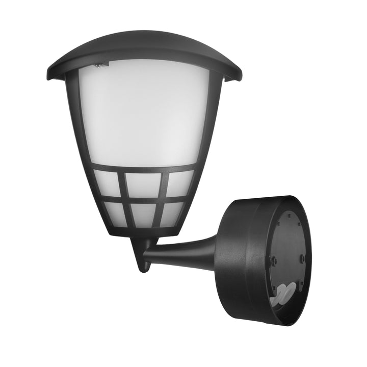 Wandleuchte 1xE27 mit Sensor Maclean, Infrarotsensor, max. Belastung 60W, IP65, schwarz, MCE518 B + LED-Glühbirne E27, 11W 230V Maclean Energy MCE280 WW warmweiß 3000K 1500lm retro edison dekorativ A60