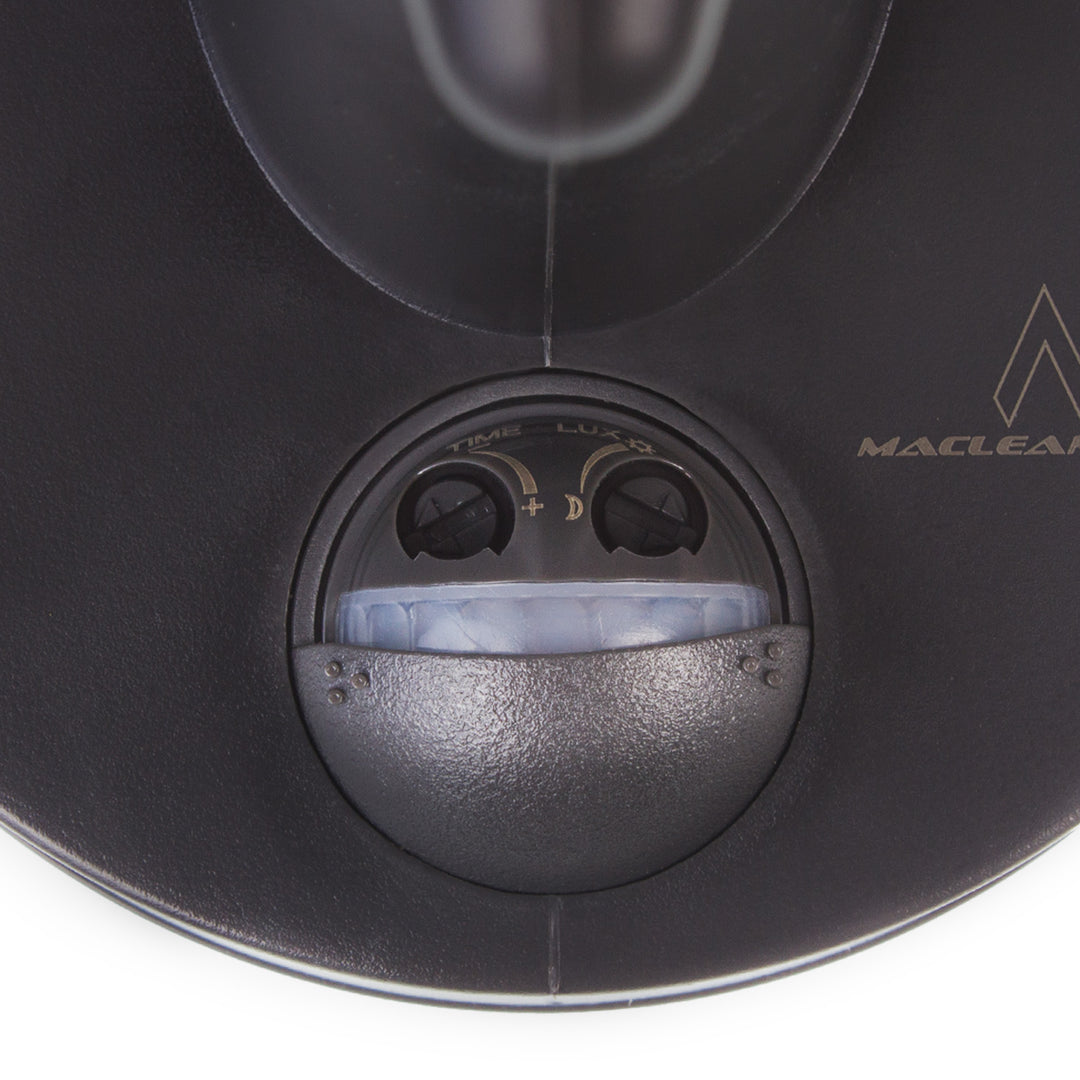 Wandleuchte 1xE27 mit Sensor Maclean, Infrarotsensor, max. Belastung 60W, IP65, schwarz, MCE518 B + LED-Glühbirne E27, 11W 230V Maclean Energy MCE280 WW warmweiß 3000K 1500lm retro edison dekorativ A60