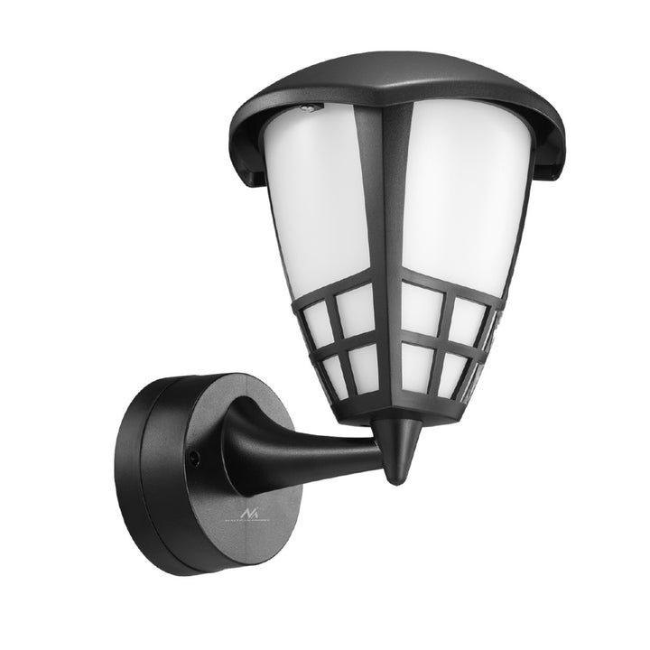 Wandleuchte 1xE27 Maclean, max. Belastung 60W, IP65, schwarz, MCE519 B + LED-Glühbirne E27, 6W 230V Maclean Energy MCE284 WW warmweiß 3000K 720lm Retro-Deko-Edison