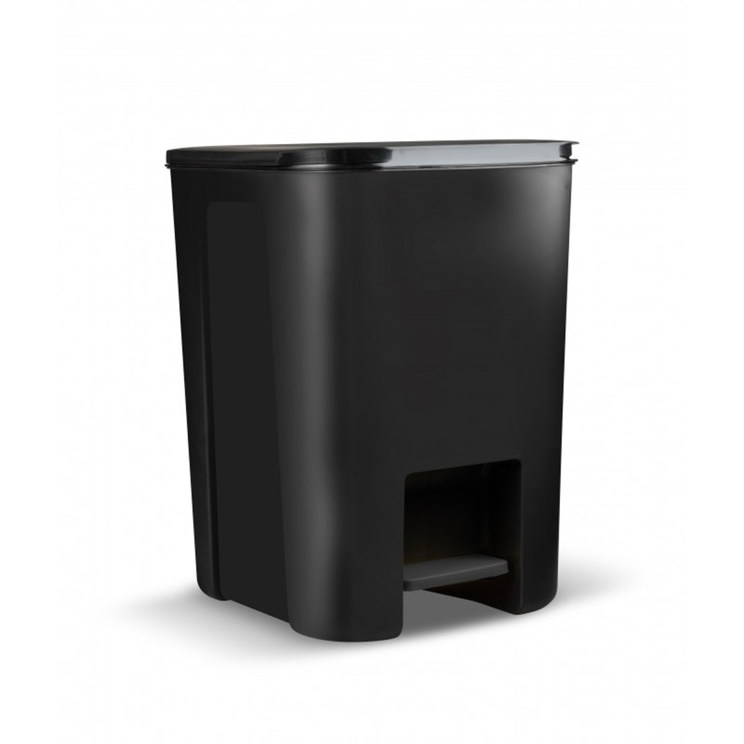 Praktischer Mülleimer, mit Pedal, schwarz, 25l, 10104699