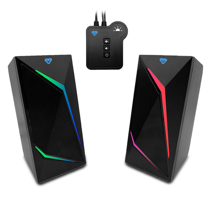 Gaming 2.0-Lautsprecher mit Bluetooth, farbiger RGB-LED-Hintergrundbeleuchtung Media-Tech COBRA PRO URION 2.0 MT3172