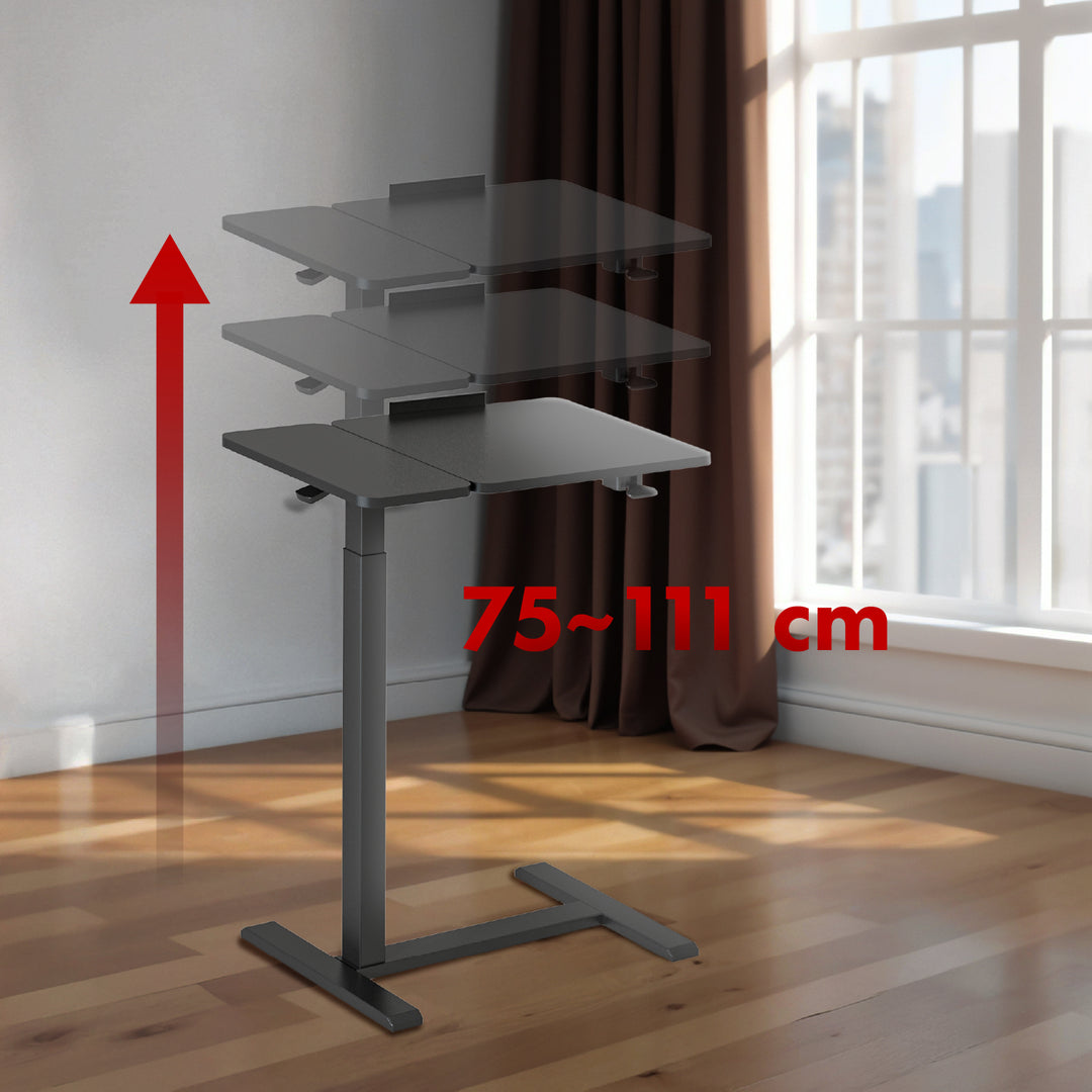 Mobiler Schreibtisch/Laptop-Ständer Maclean, schwarz, höhenverstellbar 76-109cm, max. 30kg , MC-120 B