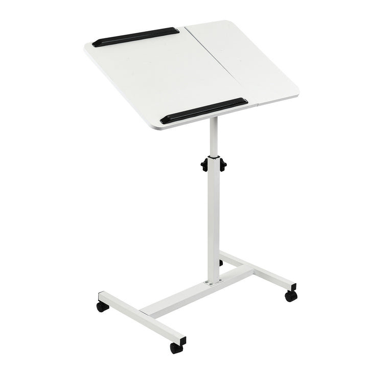 Mobiler Schreibtisch/Laptop-Ständer Maclean, weiß, höhenverstellbar 59-89cm, max. 30kg , MC-121 W