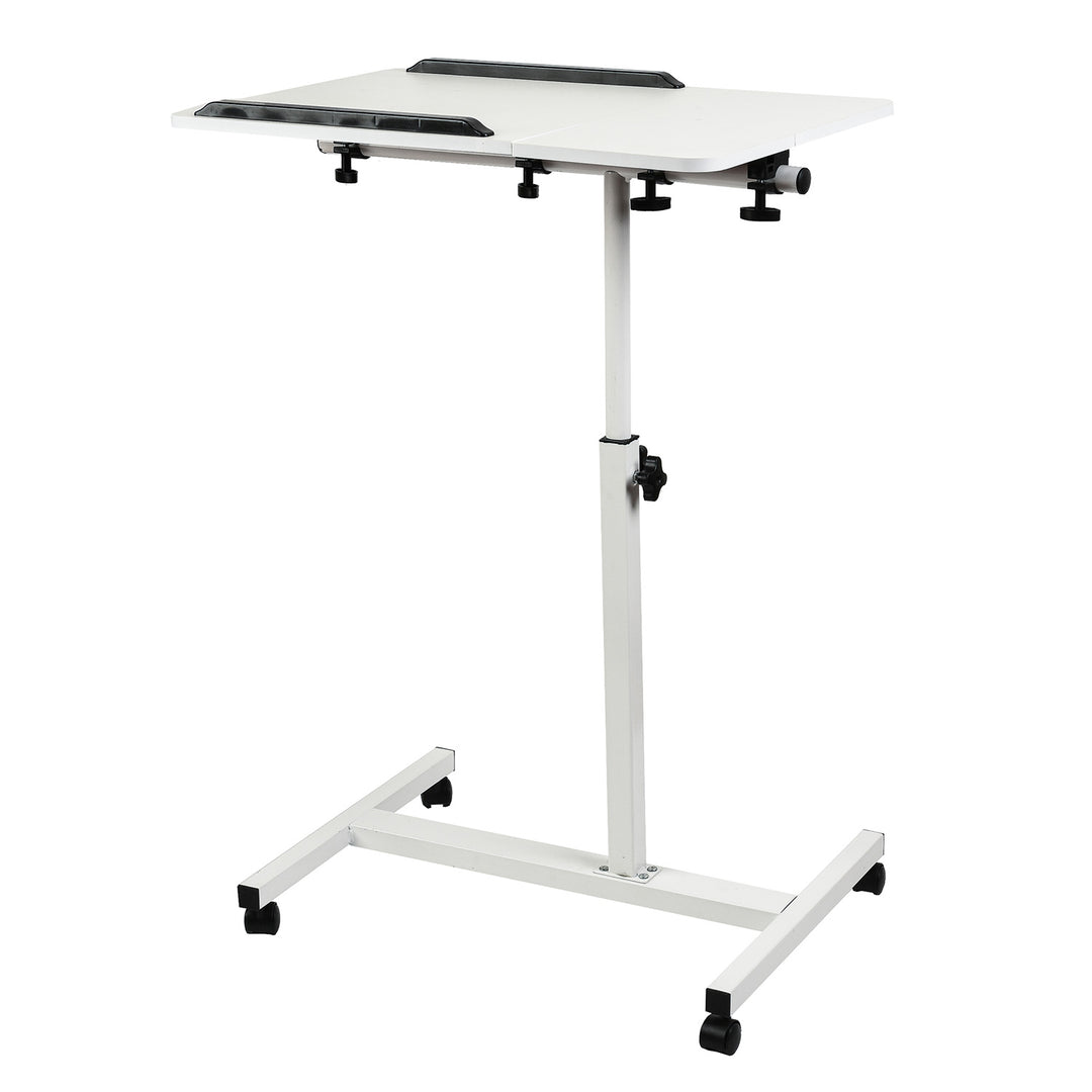 Mobiler Schreibtisch/Laptop-Ständer Maclean, weiß, höhenverstellbar 59-89cm, max. 30kg , MC-121 W