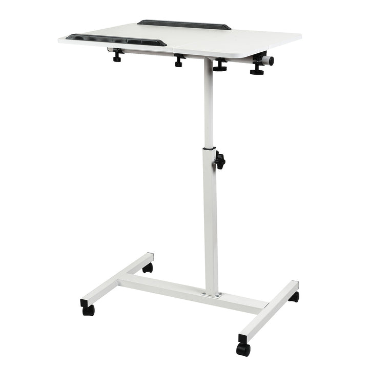 Mobiler Schreibtisch/Laptop-Ständer Maclean, weiß, höhenverstellbar 59-89cm, max. 30kg , MC-121 W