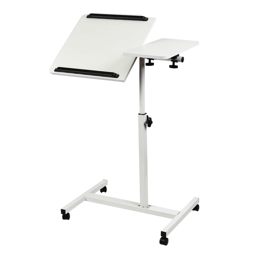 Mobiler Schreibtisch/Laptop-Ständer Maclean, weiß, höhenverstellbar 59-89cm, max. 30kg , MC-121 W