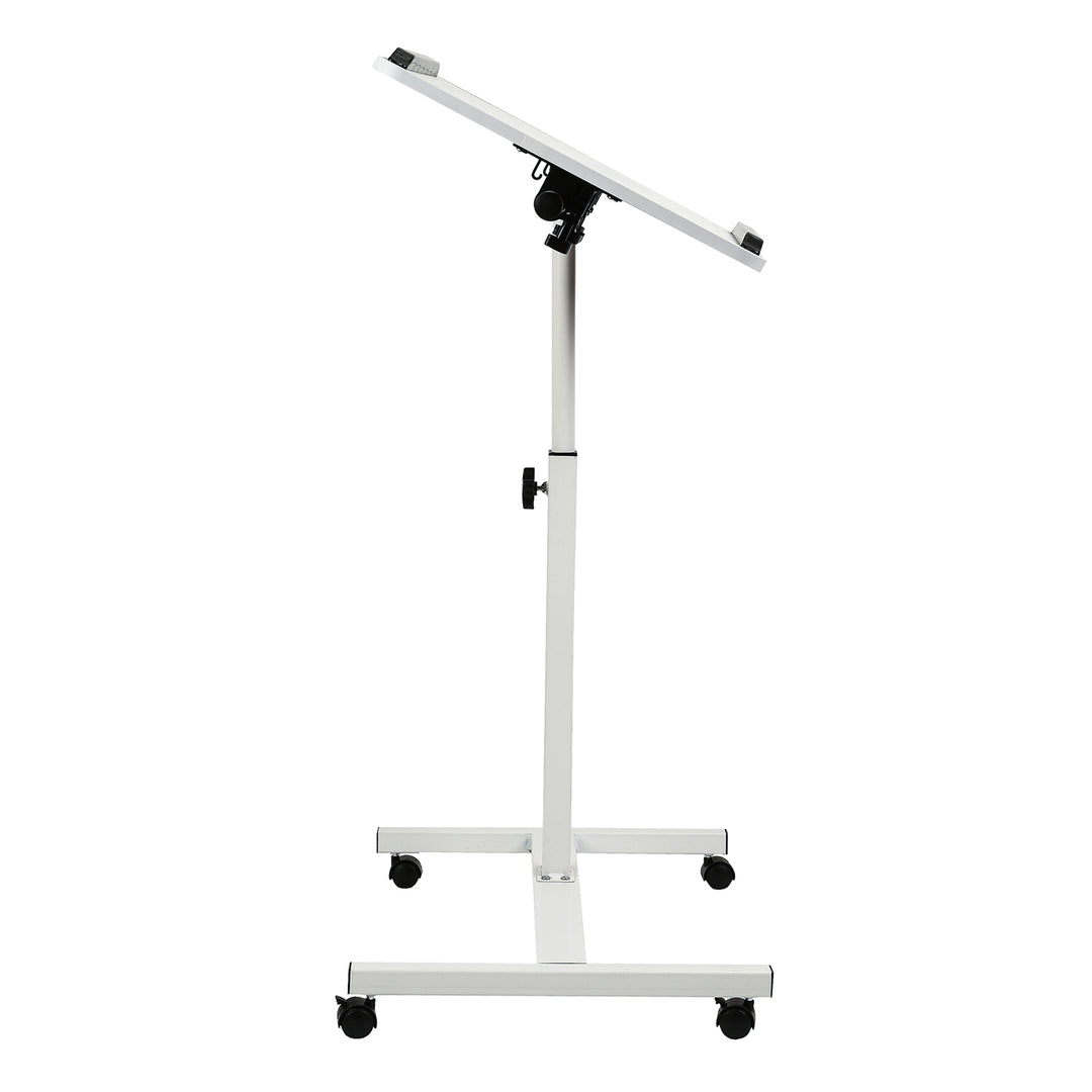 Mobiler Schreibtisch/Laptop-Ständer Maclean, weiß, höhenverstellbar 59-89cm, max. 30kg , MC-121 W
