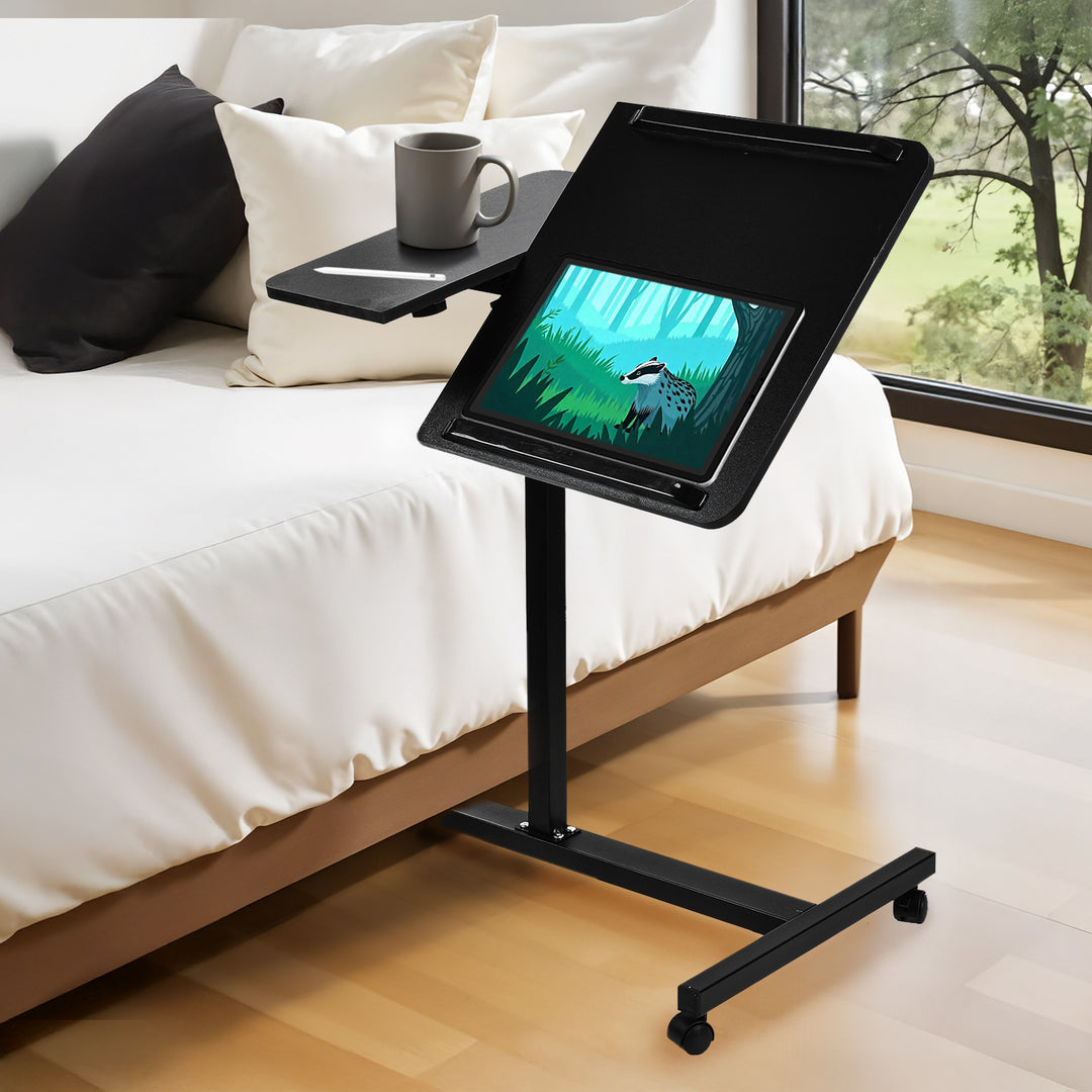 Mobiler Schreibtisch/Laptop-Ständer Maclean, schwarz, höhenverstellbar 59-89cm, max. 30kg , MC-121 B