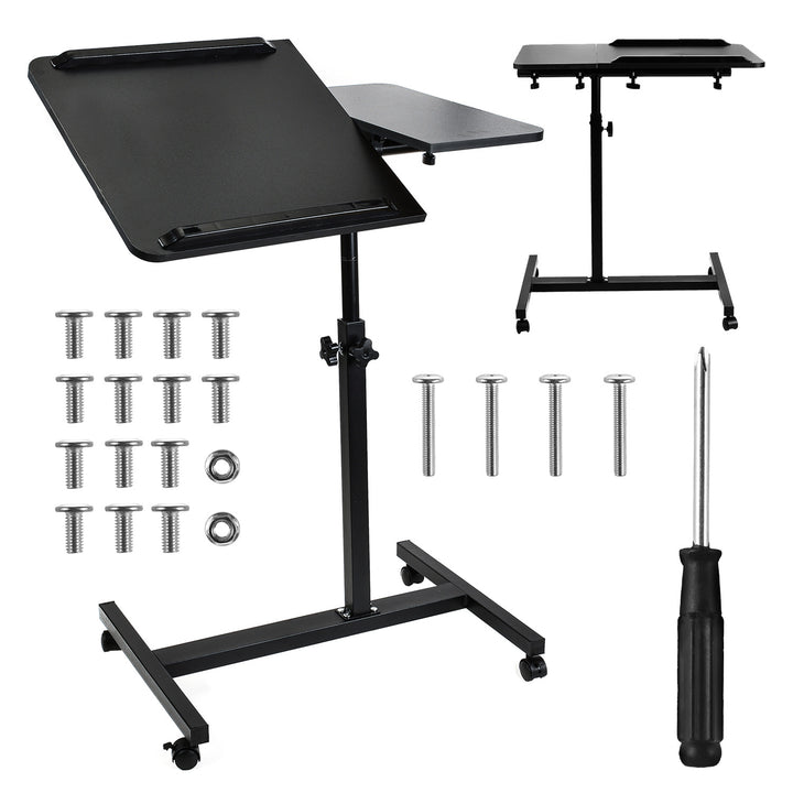 Mobiler Schreibtisch/Laptop-Ständer Maclean, schwarz, höhenverstellbar 59-89cm, max. 30kg , MC-121 B