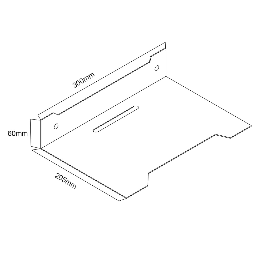 Maclean Decoder-Wandregal, einzeln, max. 5kg, Stahl, MC-122
