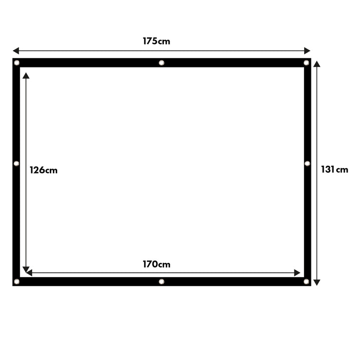 Maclean Projektionswand, 84", 175x131cm,  4:3 25mm Rand, Spannhaken, MC-166