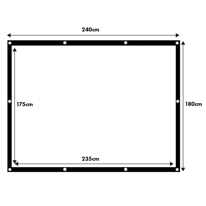 Maclean Projektionswand, 120", 240x180cm,4:3  25mm Rand, Spannhaken, MC-169