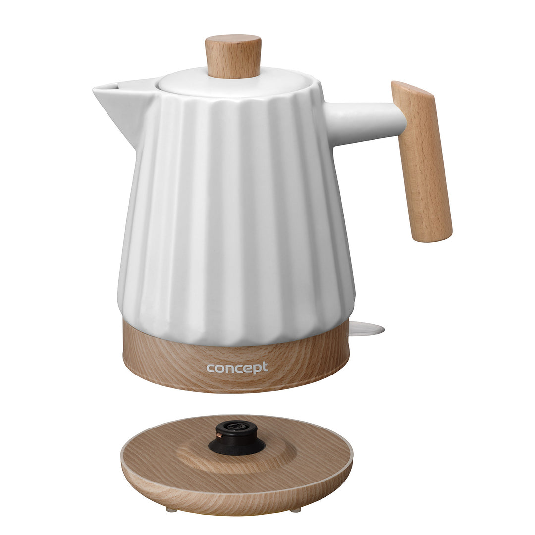 Elektrischer Wasserkocher Concept, Keramik, 1500W, 1,5L, weiß, RK0090 – Euroelectronics DE
