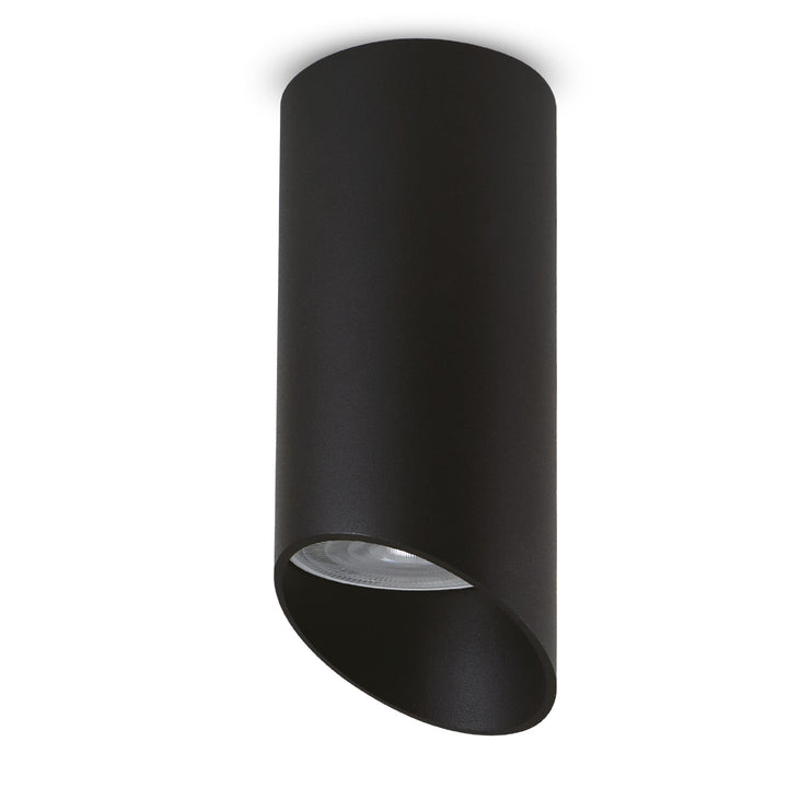Maclean Anbauleuchte/Rohr, Spot, rund, Aluminium, GU10, 55x130mm, schwarz, MCE360 B+LED Leuchtmittel GU10 7W Maclean Energy MCE437 NW neutralweiß 4000K, 220-240V~, 50/60Hz, 490lm