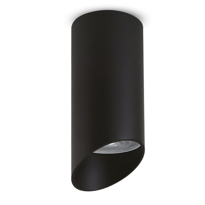 Maclean Anbauleuchte/Rohr, Spot, rund, Aluminium, GU10, 55x130mm, schwarz, MCE360 B+LED Leuchtmittel GU10 7W Maclean Energy MCE437 NW neutralweiß 4000K, 220-240V~, 50/60Hz, 490lm