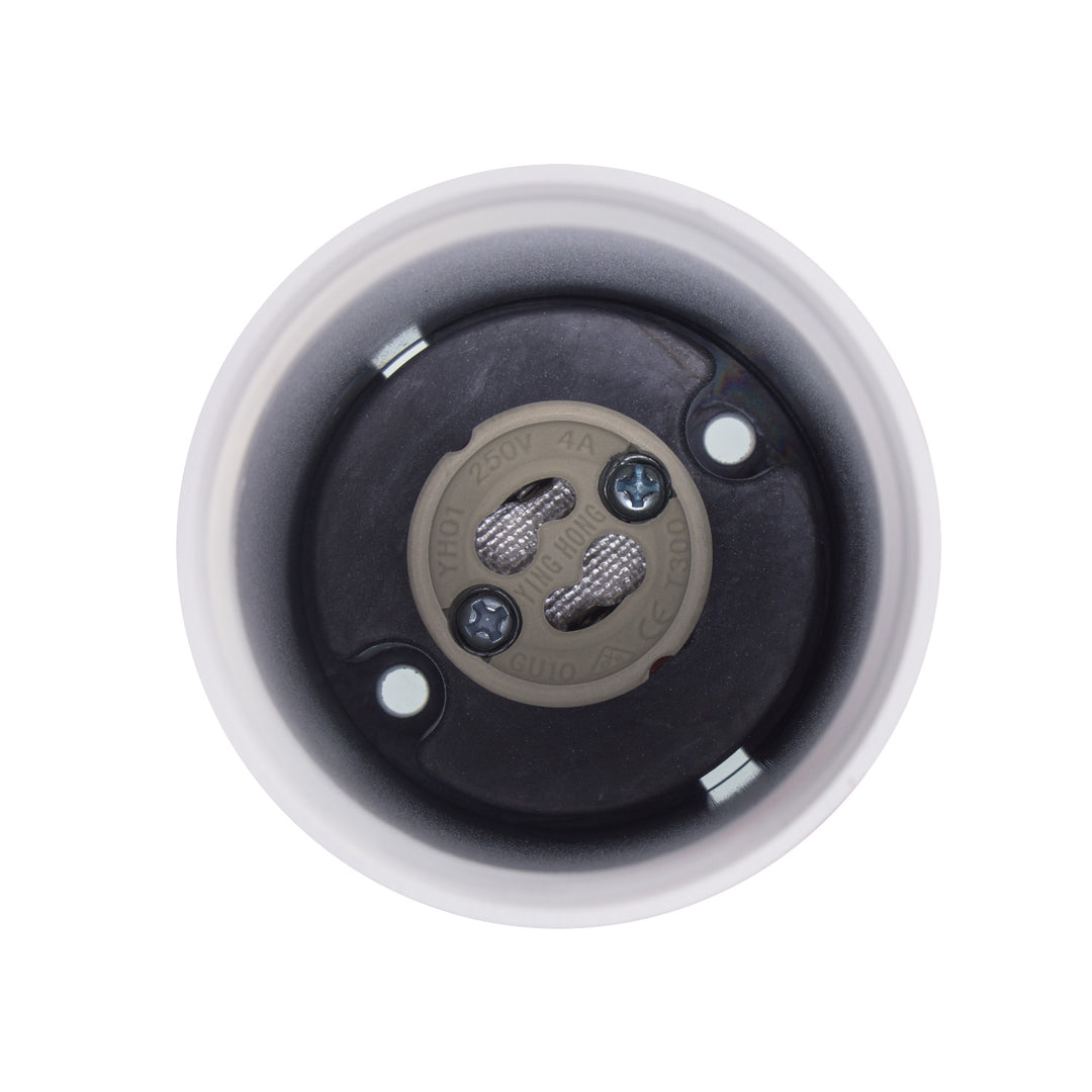 Maclean Anbauleuchte/Rohr, Spot, rund, Aluminium, GU10, 55x130mm, weiß, MCE361 W+LED Leuchtmittel GU10 7W Maclean Energy MCE437 NW neutralweiß 4000K, 220-240V~, 50/60Hz, 490 lm