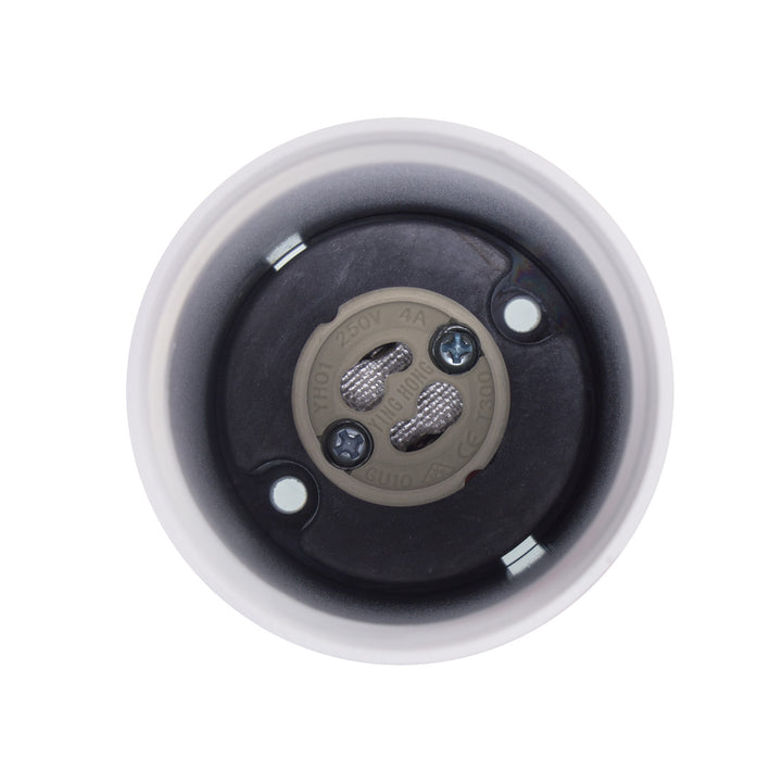 Maclean Anbauleuchte/Rohr, Spot, rund, Aluminium, GU10, 55x130mm, weiß, MCE361 W+LED Leuchtmittel GU10 7W Maclean Energy MCE437 NW neutralweiß 4000K, 220-240V~, 50/60Hz, 490 lm