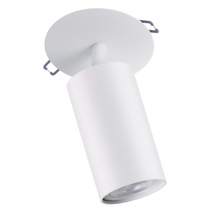 Maclean Einbauleuchte, Spot, rund, Aluminium, GU10, 55x130mm, weiß, MCE364 W + LED-Leuchtmittel GU10 7W Maclean Energy MCE437 WW warmweiß 3000K, 220-240V~, 50/60Hz, 490lm