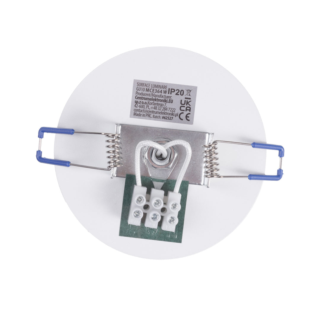 Maclean Einbauleuchte, Spot, rund, Aluminium, GU10, 55x130mm, weiß, MCE364 W + LED-Leuchtmittel GU10 7W Maclean Energy MCE437 WW warmweiß 3000K, 220-240V~, 50/60Hz, 490lm
