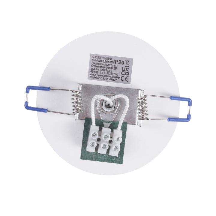 Maclean Einbauleuchte, Spot, rund, Aluminium, GU10, 55x130mm, weiß, MCE364 W + LED-Leuchtmittel GU10 7W Maclean Energy MCE437 WW warmweiß 3000K, 220-240V~, 50/60Hz, 490lm