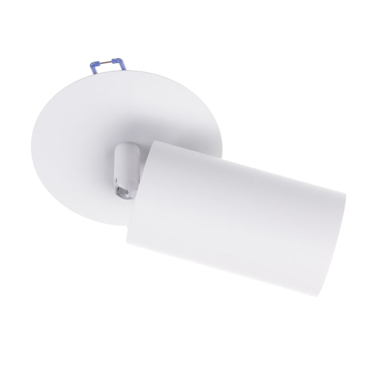 Maclean Einbauleuchte, Spot, rund, Aluminium, GU10, 55x130mm, weiß, MCE364 W + LED-Leuchtmittel GU10 7W Maclean Energy MCE437 NW neutralweiß 4000K, 220-240V~, 50/60Hz, 490 lm