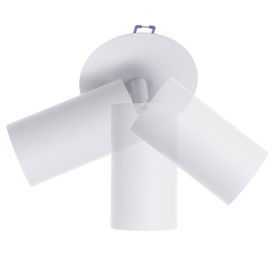 Maclean Decken Einbauleuchte / Spot, rund, Aluminium, GU10, 55x130mm, weiß, MCE364 W 3Stk+ LED-Leuchtmittel GU10 7W Maclean Energy MCE437 WW warmweiß 3000K, 220-240V~, 50/60Hz 3Stk